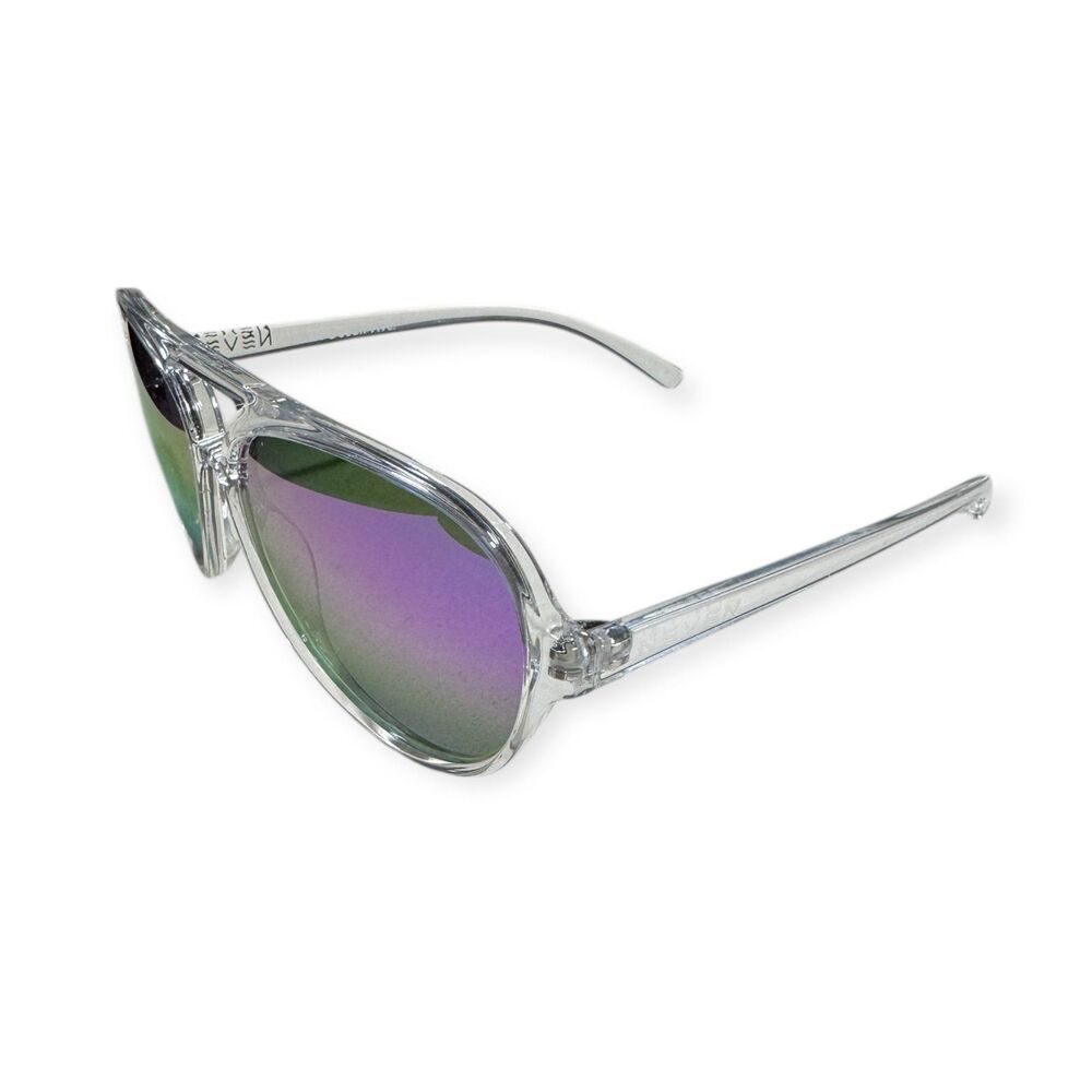 Neven Vice Polarized Iridescent Sunglasses Reflective Mirrored Colorful Lenses